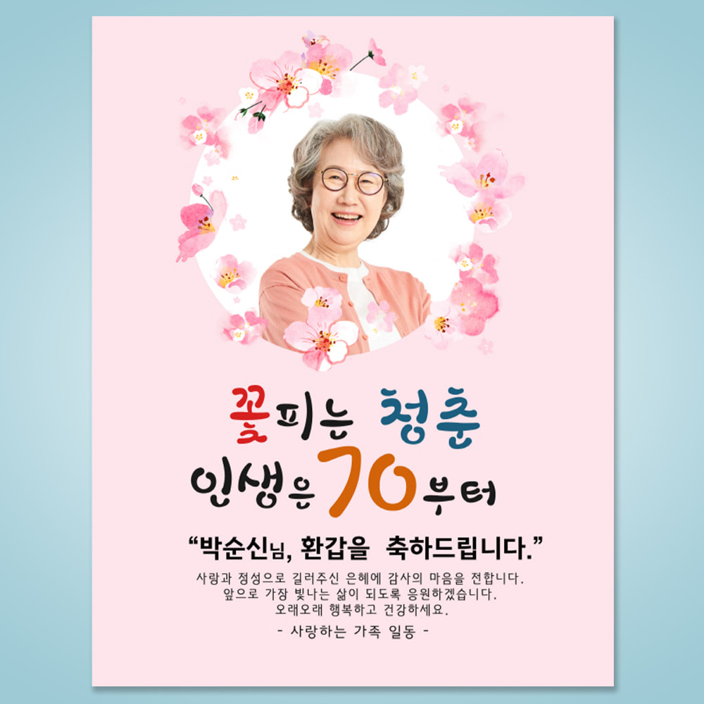 생신 환갑 칠순 생일 자유 문구 이벤트 제작 현수막 플랜카드 HSOA_24 70X90